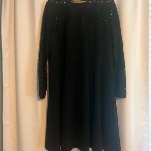 Boden Black Lace Midi Dress